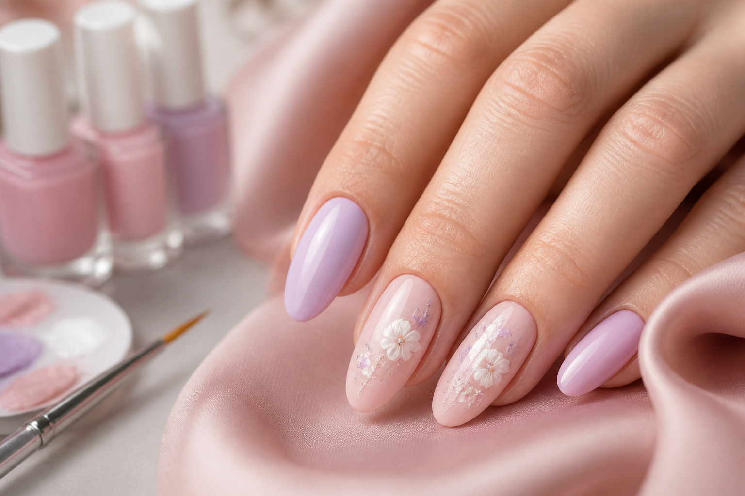 Diseños de nail art pastel